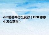 dnf憨憨牛怎么獲得（DNF憨憨牛怎么獲得）