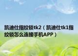 凱迪仕指紋鎖tk2（凱迪仕tk1指紋鎖怎么連接手機APP）