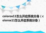 coloros11怎么開啟系統(tǒng)分身（coloros11怎么開啟系統(tǒng)分身）