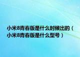 小米8青春版是什么時(shí)候出的（小米8青春版是什么型號(hào)）