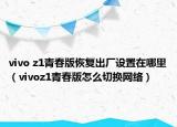 vivo z1青春版恢復出廠設置在哪里（vivoz1青春版怎么切換網(wǎng)絡）