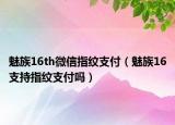 魅族16th微信指紋支付（魅族16支持指紋支付嗎）