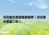 河北衡水景縣售房信息（河北衡水景縣二中）