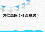 才仁卓瑪（什么意思）