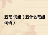 五筆 詞組（五什么筆組詞語(yǔ)）