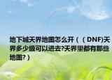 地下城天界地圖怎么開（（DNF)天界多少級可以進(jìn)去?天界里都有那些地圖?）