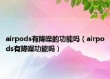airpods有降噪的功能嗎（airpods有降噪功能嗎）