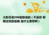火影忍者596佐助說的（不是你 斬?cái)噙^去的是我 是什么意思?。? /></span></a>
                        <h2><a href=