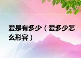 愛是有多少（愛多少怎么形容）