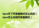 iqoo開了開發(fā)者模式怎么關(guān)閉（iqoo怎么關(guān)閉開發(fā)者模式）