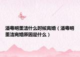 潘粵明董潔什么時(shí)候離婚（潘粵明董潔離婚原因是什么）