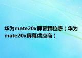 華為mate20x屏幕顆粒感（華為mate20x屏幕供應(yīng)商）