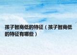 孩子智商低的特征（孩子智商低的特征有哪些）