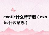 exotic什么牌子煙（exotic什么意思）