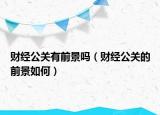 財(cái)經(jīng)公關(guān)有前景嗎（財(cái)經(jīng)公關(guān)的前景如何）
