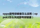 oppo撥號(hào)按鍵音怎么設(shè)置（oppok1怎么關(guān)閉撥號(hào)按鍵音）