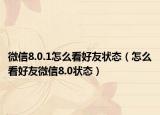 微信8.0.1怎么看好友狀態(tài)（怎么看好友微信8.0狀態(tài)）
