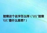智宸這個(gè)名字怎么樣（\