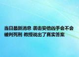 當(dāng)日最新消息 襲擊安倍兇手會(huì)不會(huì)被判死刑 教授說出了真實(shí)答案