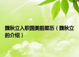 魏秋立入職國美前履歷（魏秋立的介紹）