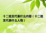 十二地支代表什么內(nèi)容（十二地支代表什么人物）