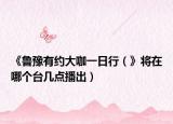 《魯豫有約大咖一日行（》將在哪個(gè)臺幾點(diǎn)播出）
