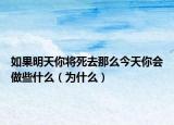 如果明天你將死去那么今天你會(huì)做些什么（為什么）