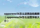 opporeno5k怎么設(shè)置自拍美顏（opporeno5k怎么設(shè)置字體大小）