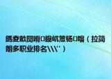 鎷夌畝闅嗗鑱屼笟钖噾（拉簡(jiǎn)朗多職業(yè)排名\