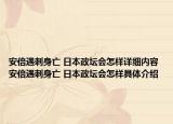 安倍遇刺身亡 日本政壇會(huì)怎樣詳細(xì)內(nèi)容 安倍遇刺身亡 日本政壇會(huì)怎樣具體介紹