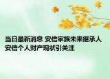 當日最新消息 安倍家族未來繼承人 安倍個人財產(chǎn)現(xiàn)狀引關注