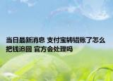 當(dāng)日最新消息 支付寶轉(zhuǎn)錯賬了怎么把錢追回 官方會處理嗎