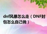 dnf風(fēng)暴怎么走（DNF封包怎么自己做）