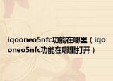 iqooneo5nfc功能在哪里（iqooneo5nfc功能在哪里打開）