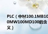 PLC（中M100.1MB100MW100MD100的含義）