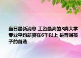 當(dāng)日最新消息 工資最高的3類大學(xué)專業(yè)平均薪資在6千以上 是普通孩子的首選