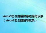 vivos9怎么隱藏屏幕邊緣指示條（vivos9怎么隱藏導(dǎo)航條）