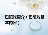 巴陵戲簡(jiǎn)介（巴陵戲基本內(nèi)容）