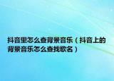抖音里怎么查背景音樂（抖音上的背景音樂怎么查找歌名）
