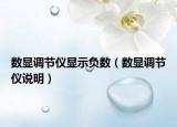 數(shù)顯調(diào)節(jié)儀顯示負數(shù)（數(shù)顯調(diào)節(jié)儀說明）