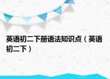 英語初二下冊語法知識點（英語 初二下）