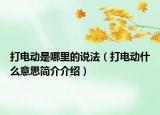 打電動(dòng)是哪里的說法（打電動(dòng)什么意思簡介介紹）