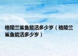 格陵蘭鯊魚能活多少歲（格陵蘭鯊魚能活多少歲）