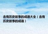 含有歷史故事的成語(yǔ)大全（含有歷史故事的成語(yǔ)）