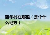 西華村在哪里（是個什么地方）