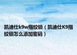 凱迪仕k9w指紋鎖（凱迪仕K9指紋鎖怎么添加密碼）