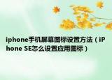 iphone手機屏幕圖標(biāo)設(shè)置方法（iPhone SE怎么設(shè)置應(yīng)用圖標(biāo)）