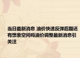 當(dāng)日最新消息 油價快速反彈后期還有想象空間嗎油價調(diào)整最新消息引關(guān)注