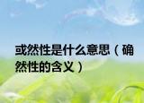 或然性是什么意思（確然性的含義）