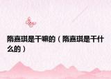 隋嘉琪是干嘛的（隋嘉琪是干什么的）